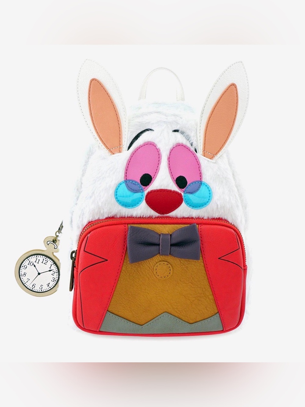 NWT Loungefly Disney Alice in Wonderland White Rabbit mini backpack(rare)